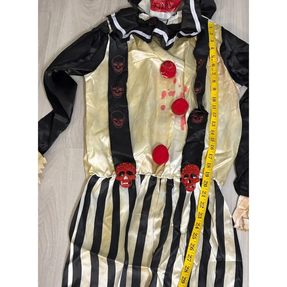 Slasher Clown Costume Child X-Large 14-16 Halloween Scary Creepy Evil Payaso